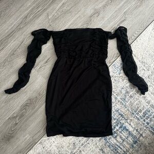 Elegant Black Off-Shoulder Dress